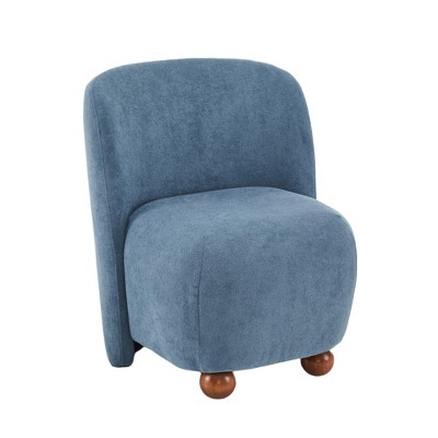 NicBex Polyester Accent Chair,Upholstered Living Room Chairs with Round Pine Wood Legs,Modrern Armless Chair,Accent Chairs for Living Room