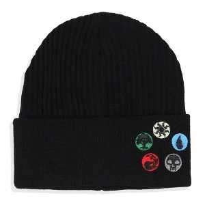 Magic The Gathering Adult Mana Token Symbols Knit Cuff Beanie Hat Cap - 1 of 4