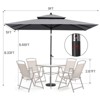 Crestlive Products 9 x 5 FT Double Top Patio Outdoor Umbrella Rectangular Tilting Parasol Waterproof - 3 of 4