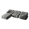 Mjkone L Shaped Velvet Sectional Sofa With Reversible Chaise,free Combination Ottoman, 4 Seater Modular Sectional Sofa - 4 of 4