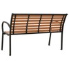 vidaXL Garden Bench Black and Brown Steel Standard - 4 of 4