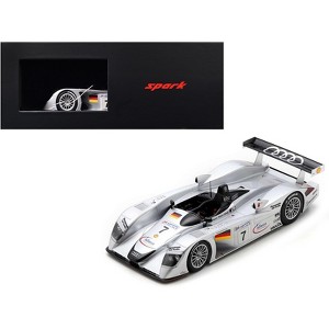 Audi R8 #7 "Audi Sport Team Joest" 3rd Place "24 Hours of Le Mans" (2000) with Acrylic Display Case 1/18 Model Car by Spark - 1 of 3