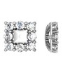 Pompeii3 7/8ct Diamond Halo Earring Princess Cut Studs Jackets 14K (2.5-3.5mm) - 2 of 4