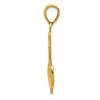 Black Bow Jewelry 14k Yellow Gold Anchor with Textured Rope Pendant, 15 x 33mm - 2 of 4
