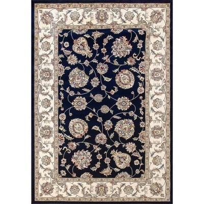 Ancient Garden 57365 Blue/Ivory 6.7X9.6 Rectangle
