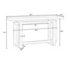 CENGHU Modern Minimalist Console Table with Wood Top, Extra Long Sofa Table, End Side Table for Hallway, Entryway, Living Room, Corridor - 2 of 4
