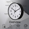 Clockswise Black Analog Clock – Silent, Non-Ticking for Wall, Office Desk, Table and Shelf, Battery-Operated Perfect for Home Office - 3 of 4