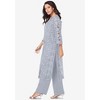 Roaman's Women's Plus Size Petite Lace Duster Pant Set - 4 of 4