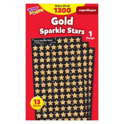 Trend Gold Sparkle Stars superShapes Value Pack, 1300 ct (Pack of 2)