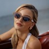 WMP Eyewear Womens Polarized Narrow Cat-Eye Sunglasses, Oval Acetate Frame, Hand-Polished - 4 of 4