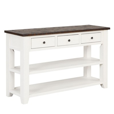 NicBex 48.82''Console Table with 3 Drawers Modern Side Table with 2-layer Open Storage Shelf for Entryway,Living Room