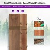 PURPLE LEAF 10' x 13' Outdoor Pergola with Retractable Sun Shade Canopy Patio Metal Shelter for Garden Porch Wood Grain Frame Gazebo - 3 of 4
