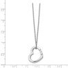 Black Bow Jewelry 20mm Diamond Heart Slide Necklace in Rhodium Plated Silver, 18-20 Inch - 2 of 4