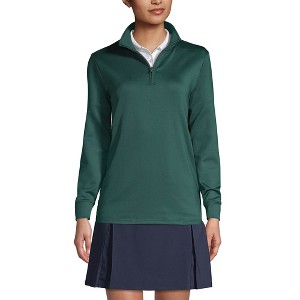 Lands' End Lands' End School Uniform Women's Quarter Zip Pullover - 1 of 2