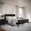 Martha Stewart Queen Jax Solid Wood Platform Bed Black - 2 of 4