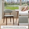Dsvimoy Accent Chair Dining Chair Set with Walnut Solid Wood Legs for Kitchen and Living Room, Light Green, 38"*24"*12" - 4 of 4