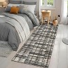 Striped Geometric Washable Runner Rug - Stain Resistant, Non-Slip Backing, Low Pile - For Hallway, Laundry, Bedroom - 3 of 4