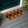 Evergreen Live Love Meow Indoor Outdoor Natural Coir Doormat 1'4"x2'4" Multicolored - 2 of 3