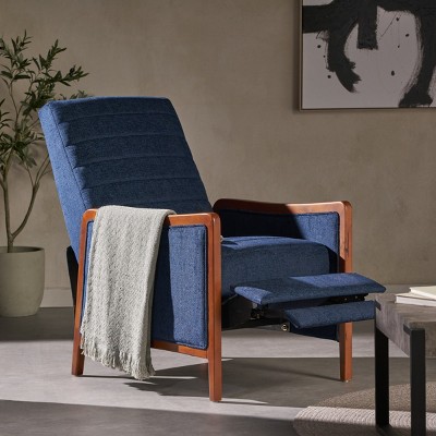 Pushback Recliner With Birch Wood Frame And Exquisite Channel Stitching,Mid Century Chair,Accent Chair Living Room -Maison Boucle