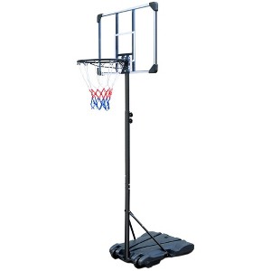 TopComfy Youth Portable Basketball Hoop Height Adjustable with Wheels 5.4 to 7FT for Basketball Goal Indoor Outdoor Pool, Black, 32"*29"*64.8" - 1 of 4