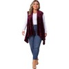 Agnes Orinda Women's Plus Size Velvet Jacquard Sleeveless Asymmetric Hem Open Front Casual Lightweight Vests - 3 of 4