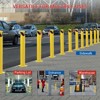 48IN Bollard Post-6PCS Steel Parking Bollards, Safety Parking Pole Barrier for Crowd Control, Driveway and Traffic Sensitive Area - 2 of 4