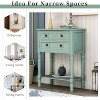 Narrow Console Table, 24" Entryway Table with 3 Storage Drawers and Bottom Shelf for Entryway, Living Room, Hallway, Bedroom, Dining Room - 3 of 4
