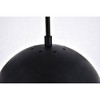 Elegant Lighting Eclipse 1 Light Black plug in pendant With Clear Glass - 4 of 4
