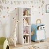 HOMLUX 4-Tier Bookcase with 4 Open Cubbies Storage Shelf Display Organizer, White - 2 of 4