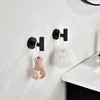 ChicFurnit Bathroom Towel Holder 2 Pack Wall Mounted Stainless Steel Hooks for Bathroom and Kitchen, Black, 6.3"*3.15"*3.15" - 2 of 4