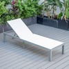 LeisureMod Marlin Patio Sling Chaise Lounge Chair in Grey Aluminum - 4 of 4