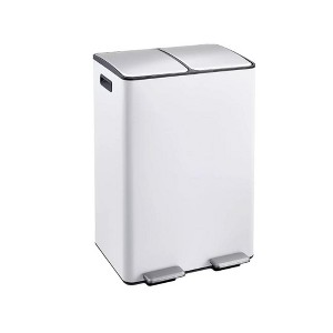 GAOMON Dual Trash & Recycle Bin, 16 Gal (2x30L)Kitchen Garbage Can,Odor-Resistant with Lid,Inner Bucket & Quiet Step Pedal - 1 of 4