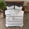 Gulches Multicolor White Contemporary Boho Cotton Full Queen 3 Piece Duvet Cover Set Blanket - 4 of 4