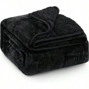 15 Lbs Dual Sided Fluffy Heavy Weighted Blankets for Adults - No Bunching with Double Layers of Soft Inner Lining 60x 80, 15 Pounds - 1 of 4