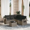 vidaXL Garden Sofa Set Grey PE rattan, powder-coated steel, tempered glass - 2 of 4
