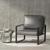 Hooseng Modern Style PU Leather Accent Armchair With Backrest And Seat Cushions, Comfy Upholstered Lounge Chair With Metal Frame And Ergonomic Design - 4 of 4