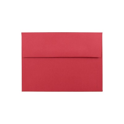 JAM Paper A7 Colored Invitation Envelopes 5.25" x 7.25" Red Recycled 15945