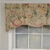 RLF Home 3" Rod Pocket High Quality Fabric Hortencia Mandy Valance for Windows 50" x 17" Beige - 4 of 4