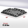 YAKIMA 55 by 49 Inch Aluminum LockNLoad Perimeter Raised Rail Kit for Roof Rack Fits Most T Slot Equipped Platforms, Black, 4 Rails - 3 of 4