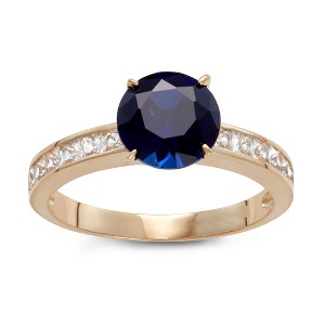 Designs By Gioelli 10K Yellow Gold Lab Created Sapphire Ring - 1 of 3