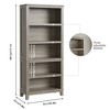 Garvee 71" Farmhouse Bookcase w/ Adjustable Shelves, 5 Tier Tall Bookshelf with Wooden Legs, Rustic Vintage Bookcase for Living Room Office - 2 of 4