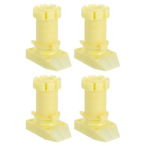Unique Bargains Plastic Adjustable Thin Legs Furniture Leveling Feet for Bed Sofa 4 Pcs - 1 of 4
