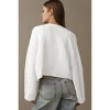 Womens Cardigan Sweater Knit Cropped Open Front Strip Rib Textured Cardigan with Curved Hem Trendy Sweater Cardigan Knit Shrugs - 2 of 4