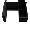 Vynxaria Computer Desk with Storage Shelves Black Office Table Secretaire Shelves Home Office Bedroom - 2 of 4