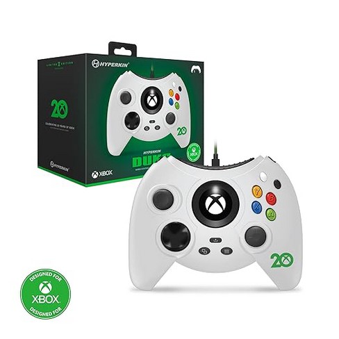 Duke Wired Controller Xbox 20th Anniversary Limited Edition for Xbox Series  X|S Xbox One Windows 10 - White Oficially Licensed by Xbox