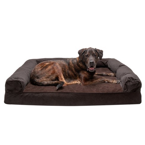 Furhaven Faux Fleece & Chenille Soft Woven Orthopedic Sofa Dog Bed : Target