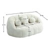 CAVINAS Chenille Bean Bag Chair for Adults and Kids,Lazy Floor Sofa Chair with Foam,Cozy Lounge Chair for Living Room - 3 of 4