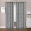 Kate Aurora 2 Piece Clarabelle Embroidered Lattice Matte Sheer Grommet Top Curtain Panels - 84 In. Long - 3 of 4