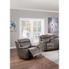 Contemporary Manual Glider Recliner Chair with Pillow-Top Arms, Breathable Leatherette, 1-Piece - 3 of 4