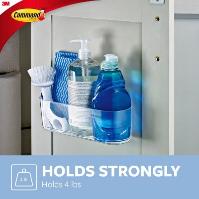 Large Clear Plastic Collapsible Wall Organizer with Strips
